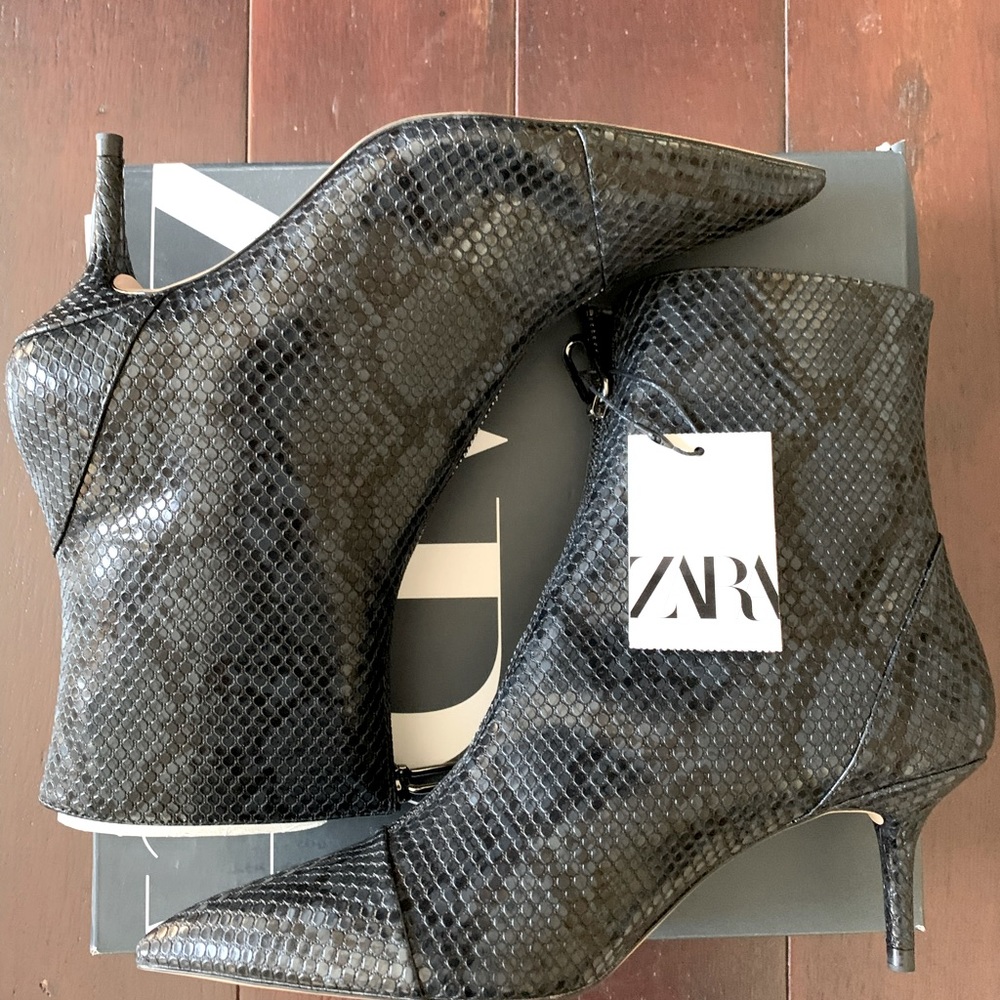 Zara snakeskin boots